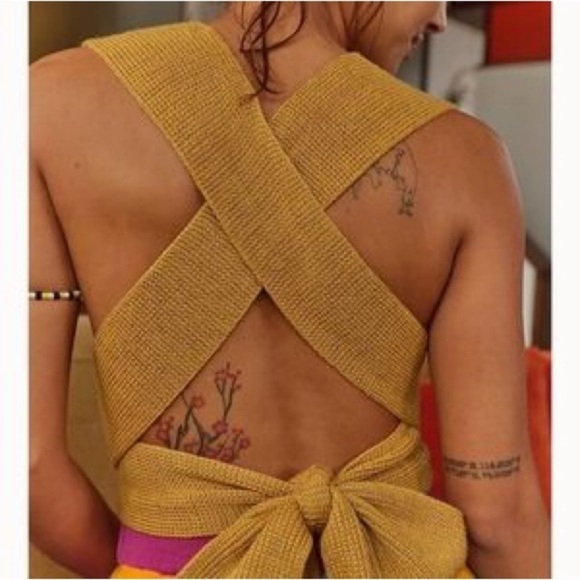 Free People Wrap Sweater Halter Top - Picture 4 of 7